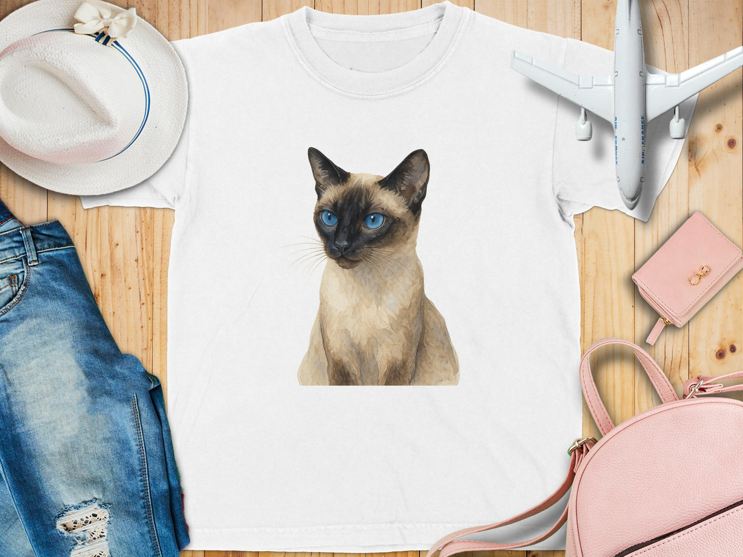 Cat Illustration Casual Wear T-Shirt product type
