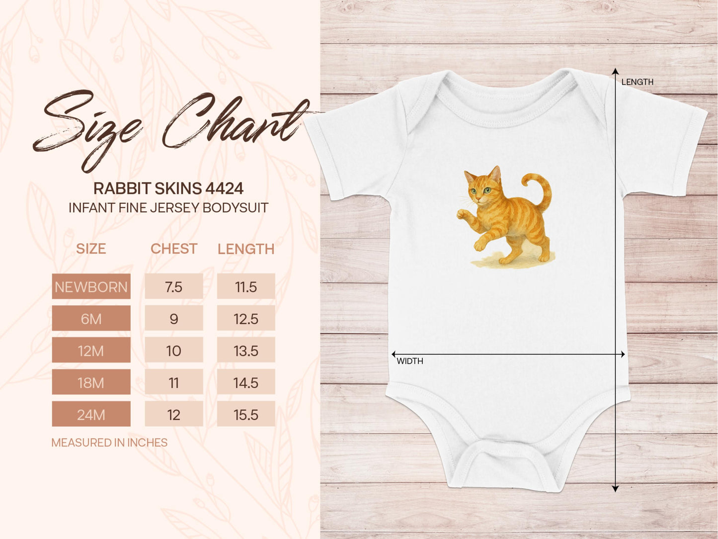 Cute Playful Orange Kitten Design Infant Bodysuit product type
