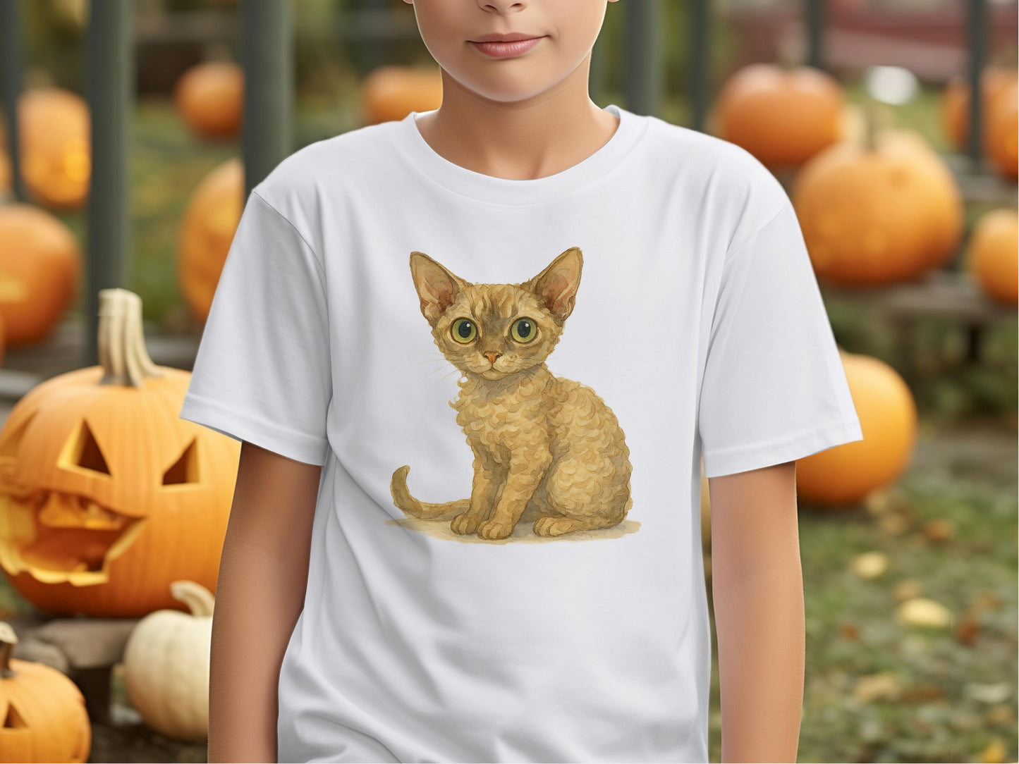 Cute Kitten Illustration T-Shirt for Kids Product Type