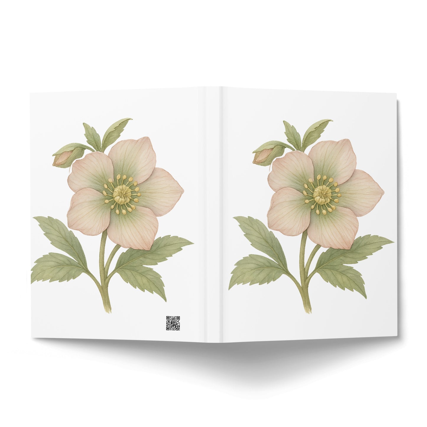 Beautiful Floral Print on White Background Notebook product type