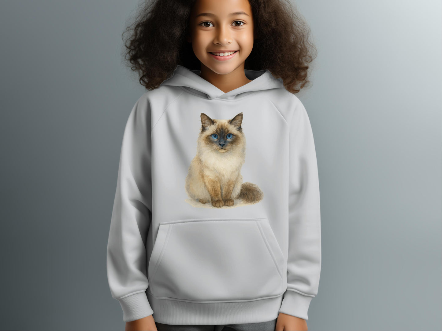 Cozy Cat Lovers Hooded Sweatshirt Cute Kids Product