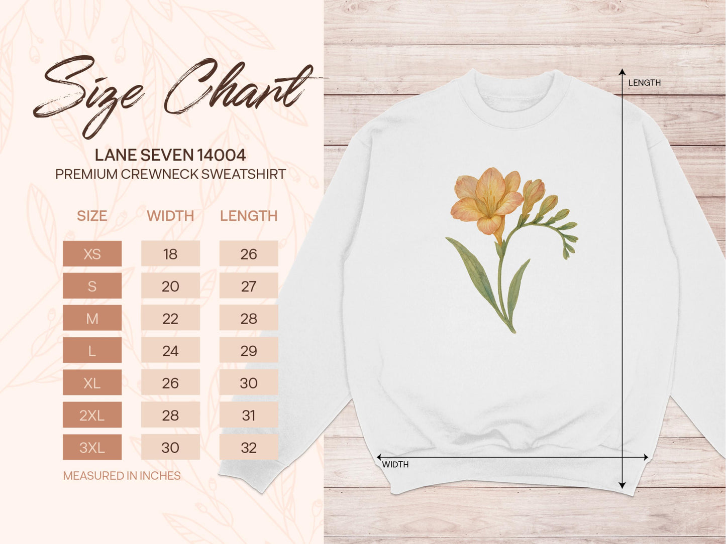 Beautiful Floral Design Premium Crewneck Sweatshirt product