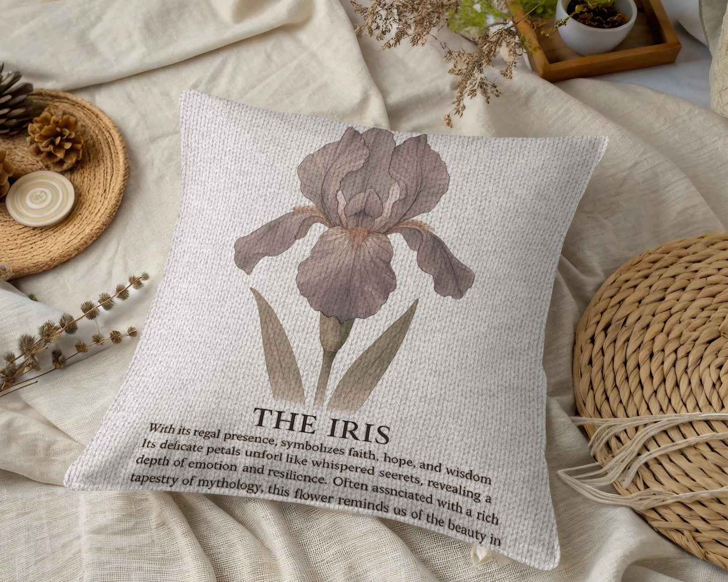 Artistic Floral Design Throw Pillow Product