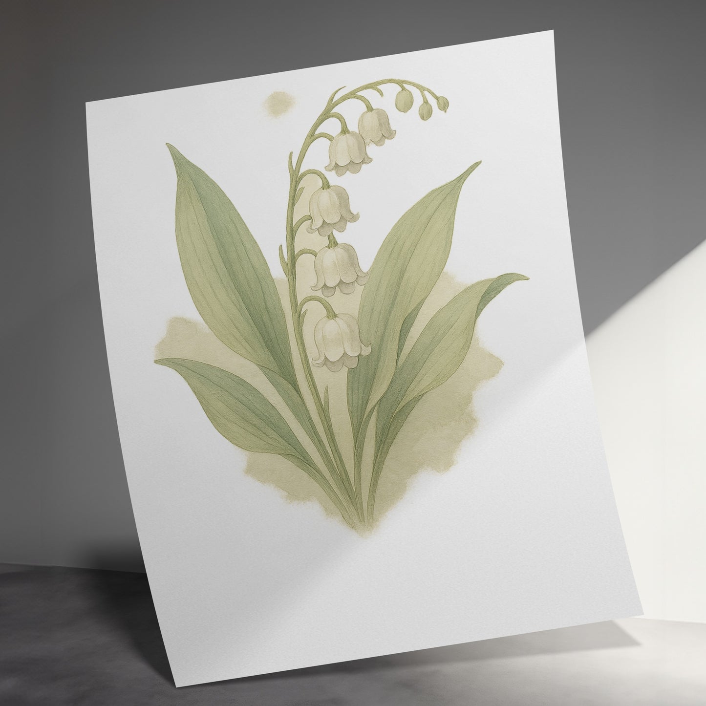 Elegant Lily of the Valley Botanical Art Print product