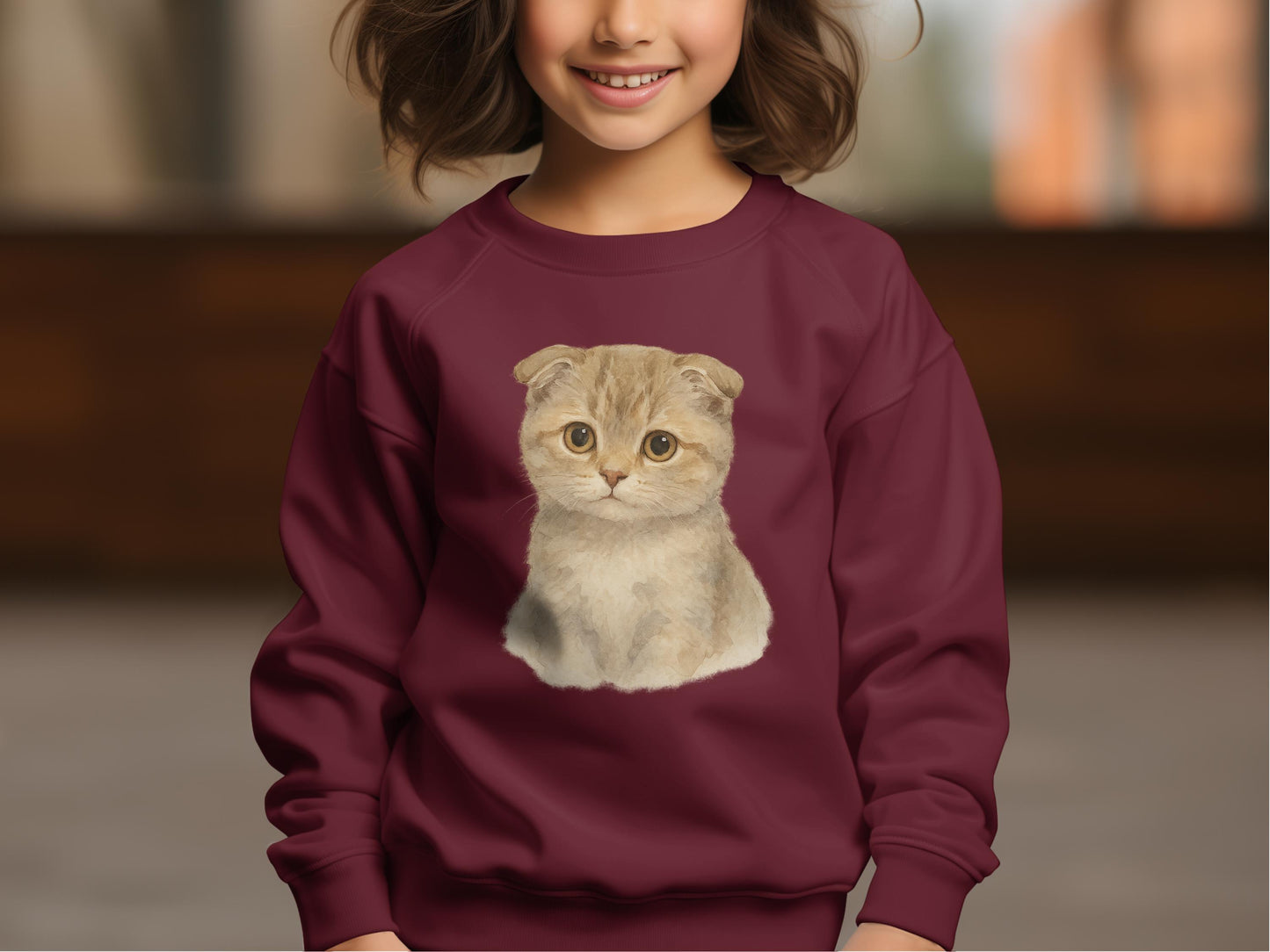 Adorable Kitten Print Cozy Sweatshirt Product