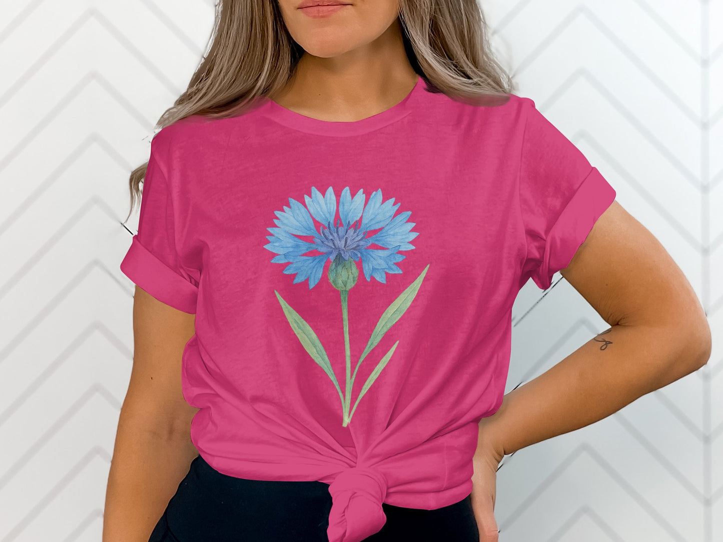 Floral Print Graphic Tee Casual Everyday Use product