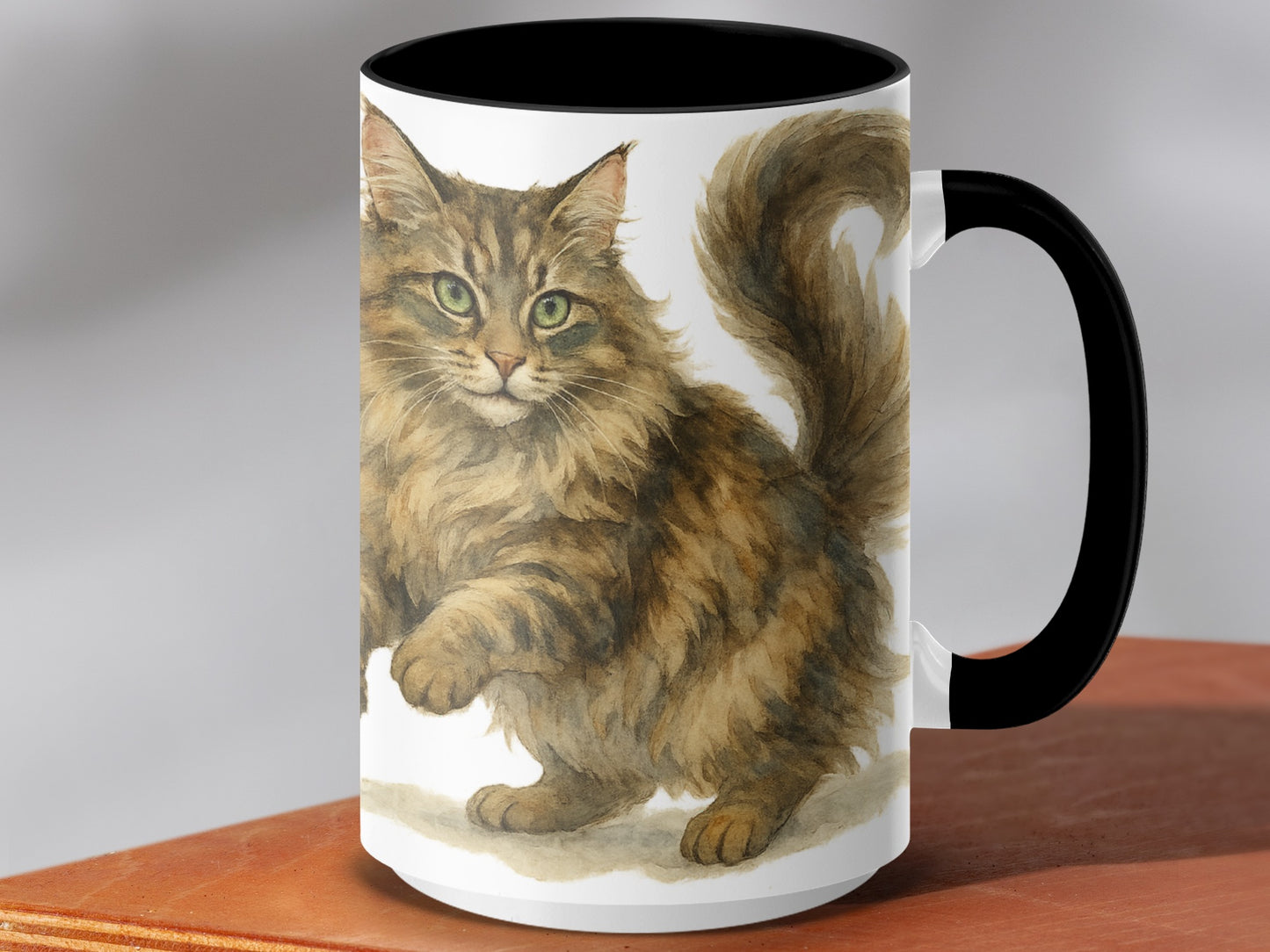 Adorable Fluffy Cat Design Coffee Mug product