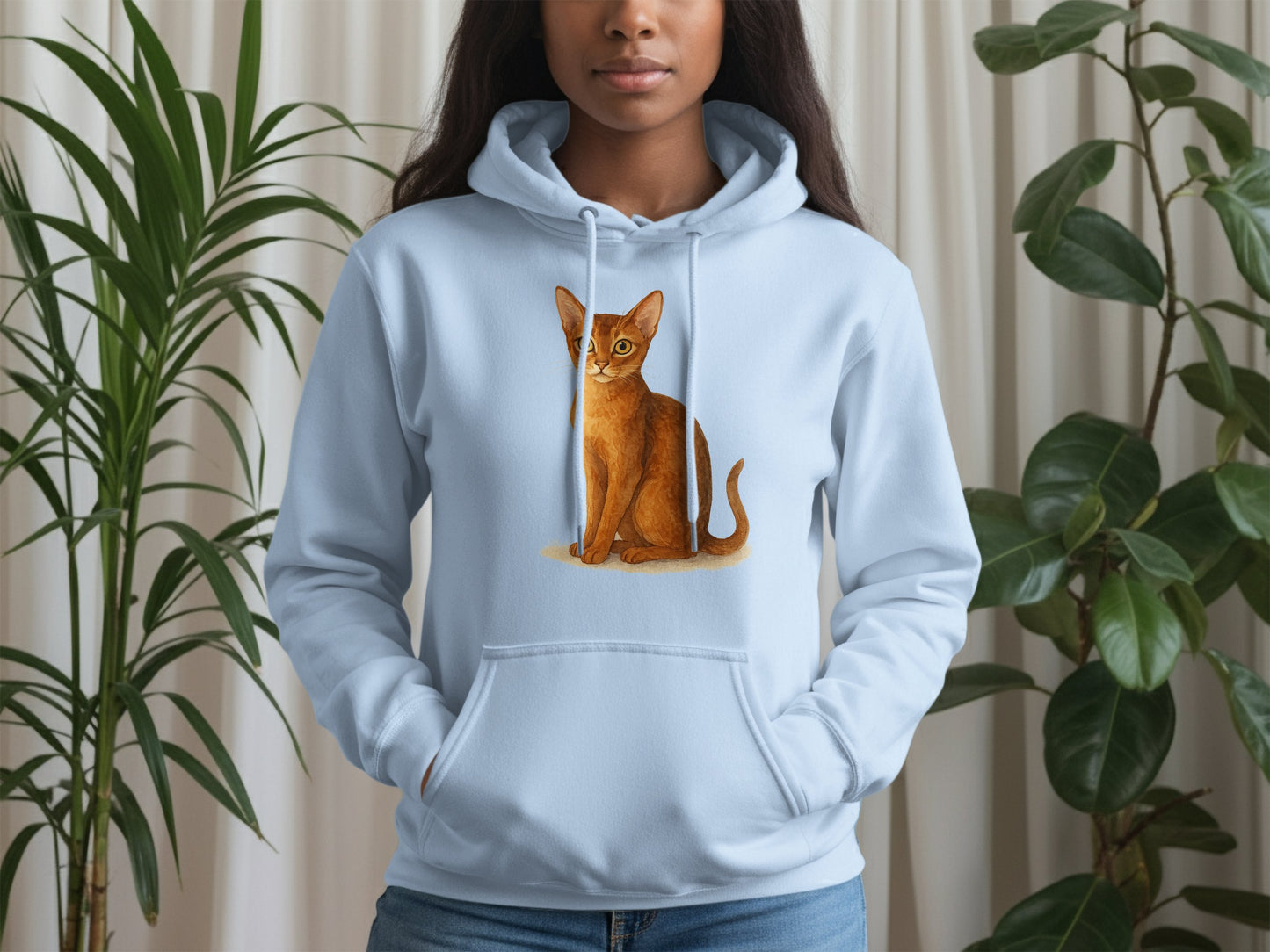 Stylish Hoodie with Adorable Cat Print product type