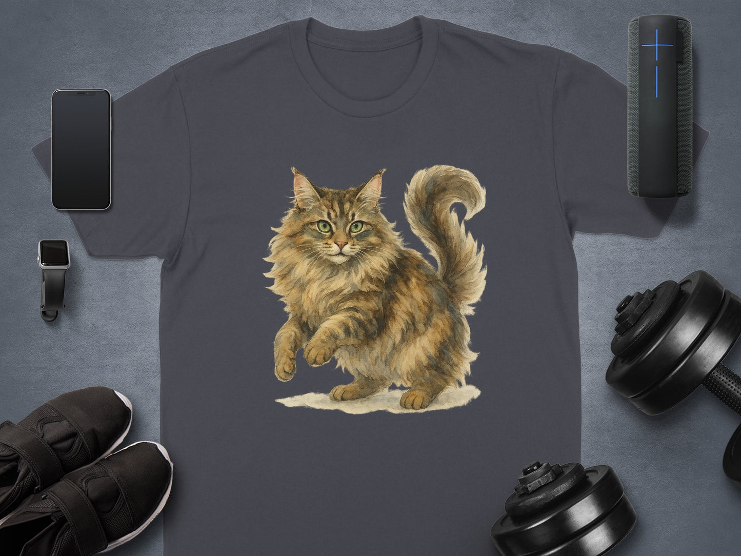 Majestic Fluffy Cat T-Shirt for Feline Lovers product type
