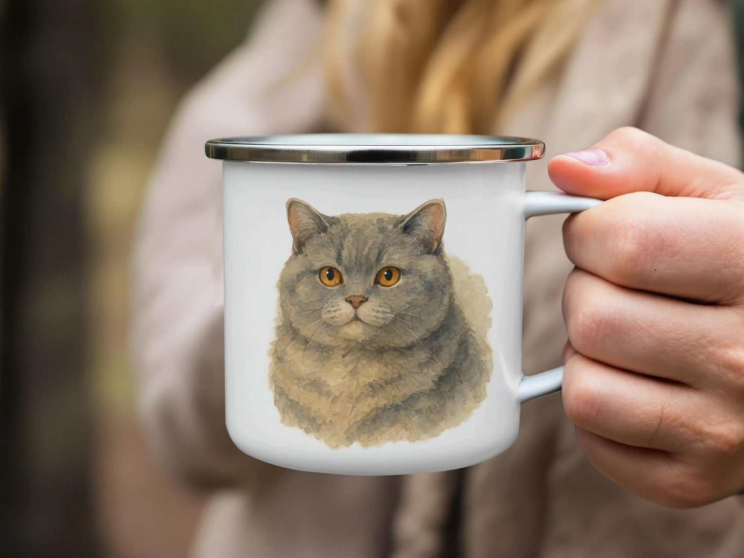 Charming Fat Cat Portrait Camp Mug product