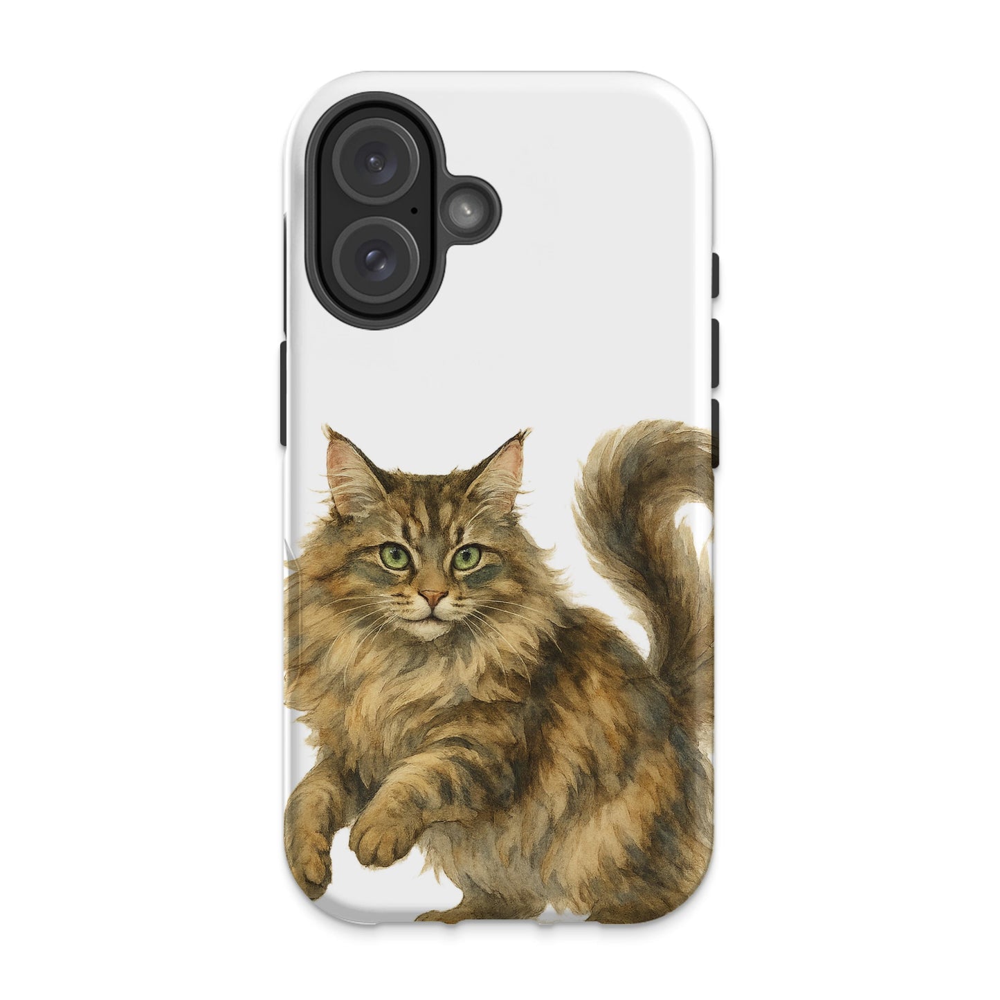 Adorable Fluffy Cat Design iPhone Case product