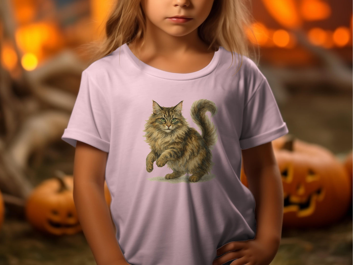 Cute Cat Themed Halloween Youth T-Shirt product