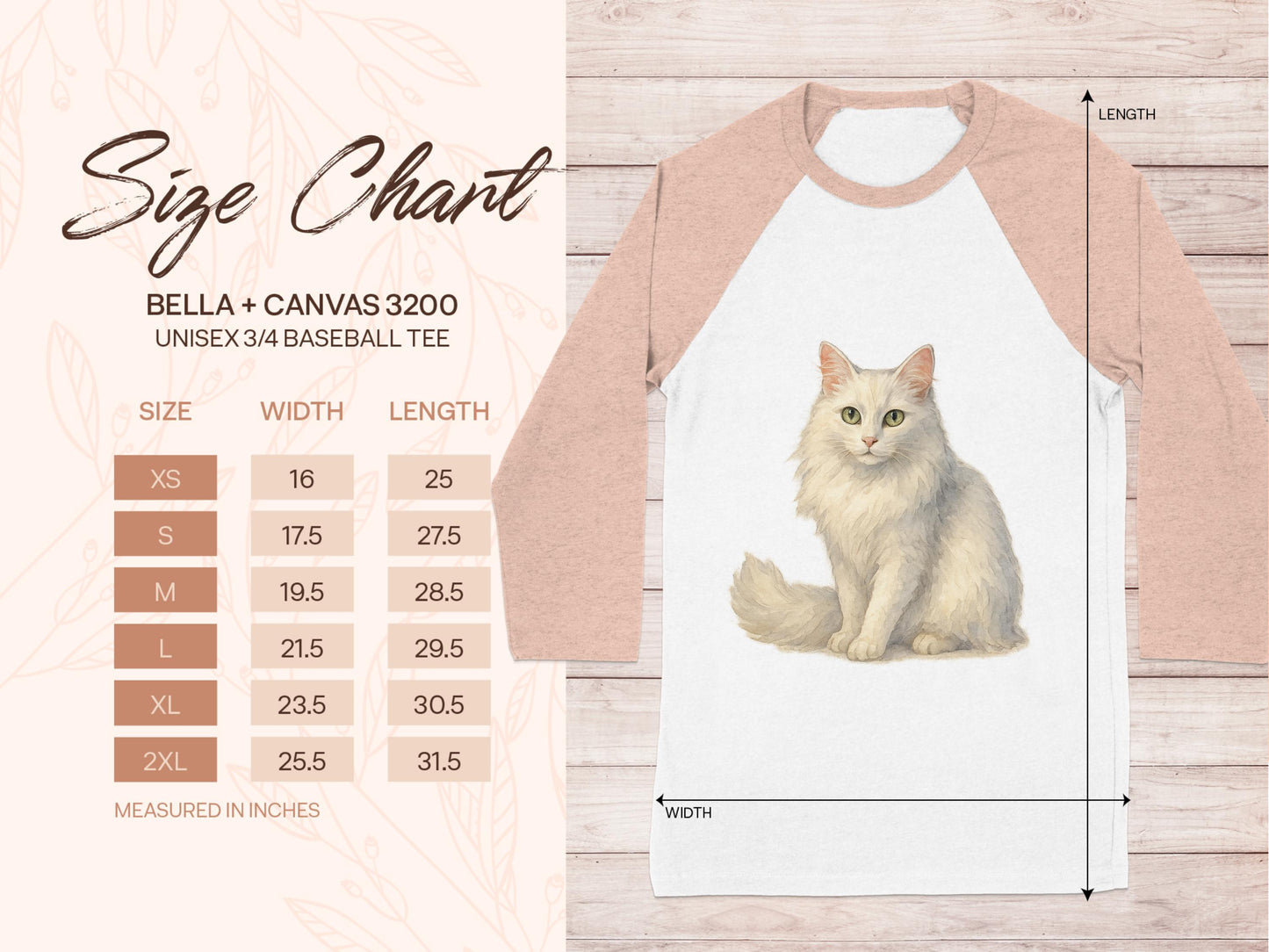 Cute White Cat Print Design on Baseball Tee product