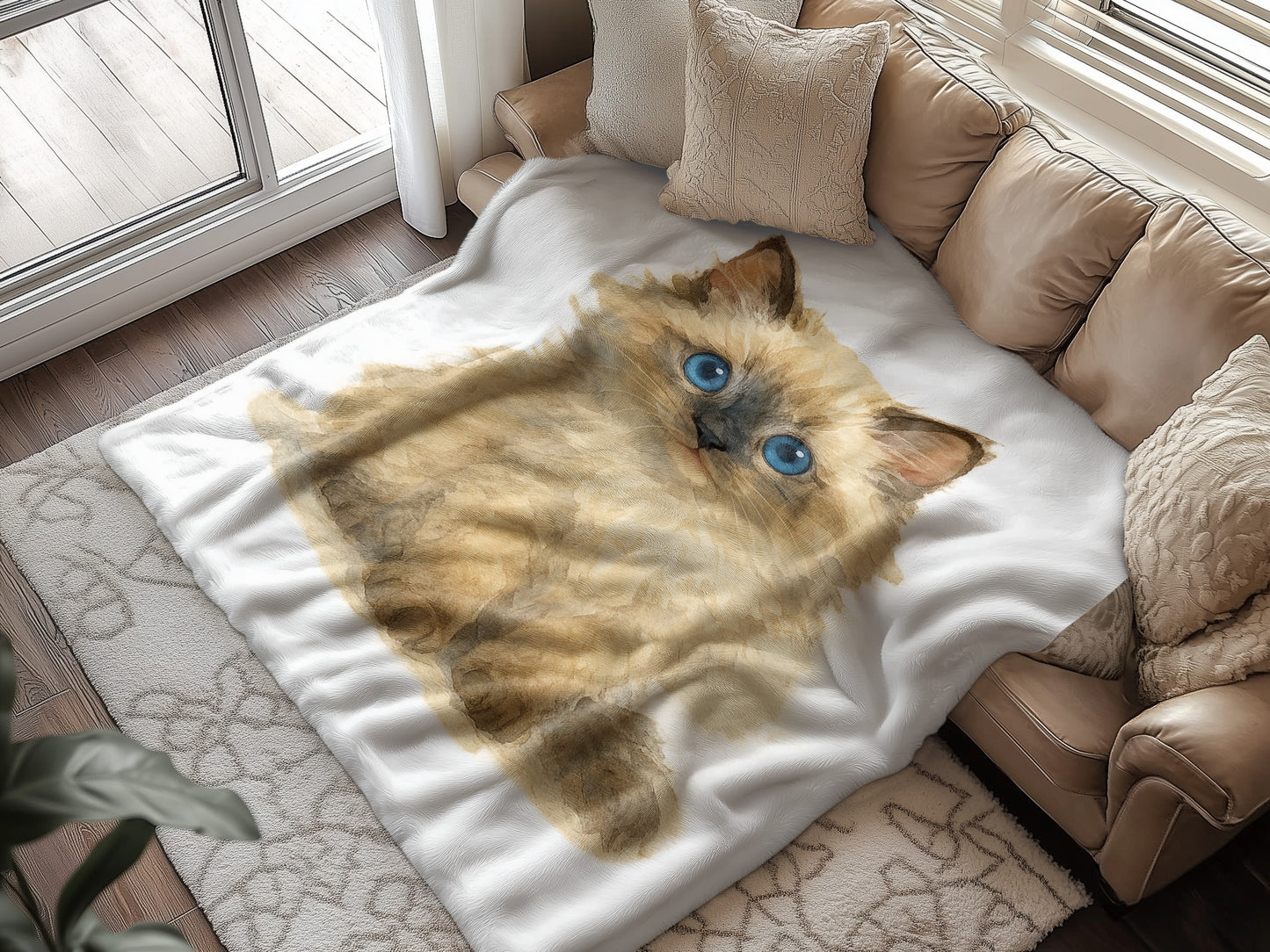 Cozy Blanket Featuring Adorable Kitten Design product