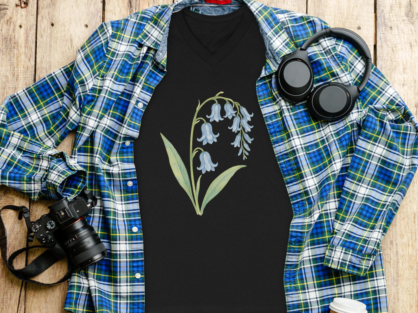 Floral Bluebell Nature Inspired Artistic T-shirt product