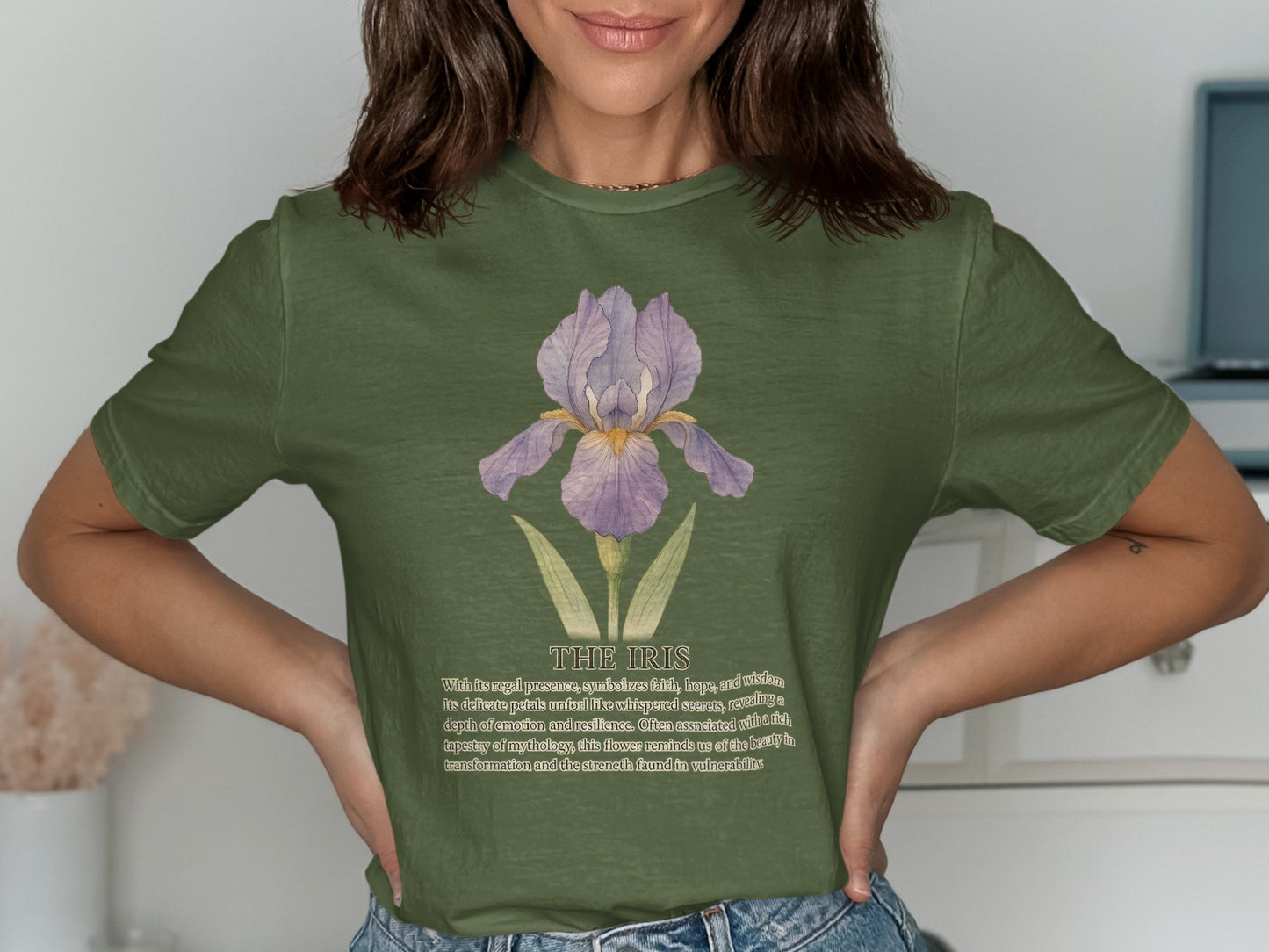 The Iris Graphic T-Shirt Botanical Print product