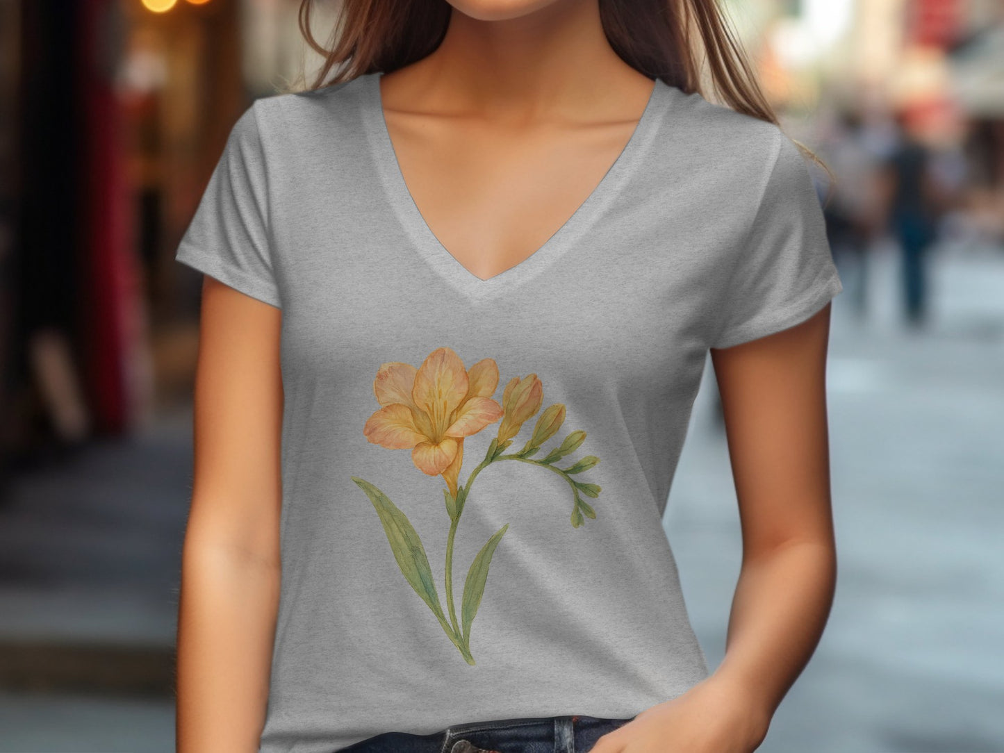 Floral Design Women's V-neck T-shirt product type