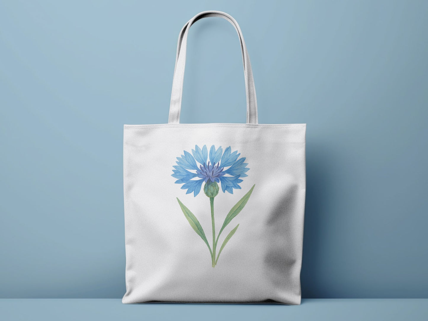 Beautiful Blue Flower Print Tote Bag product type