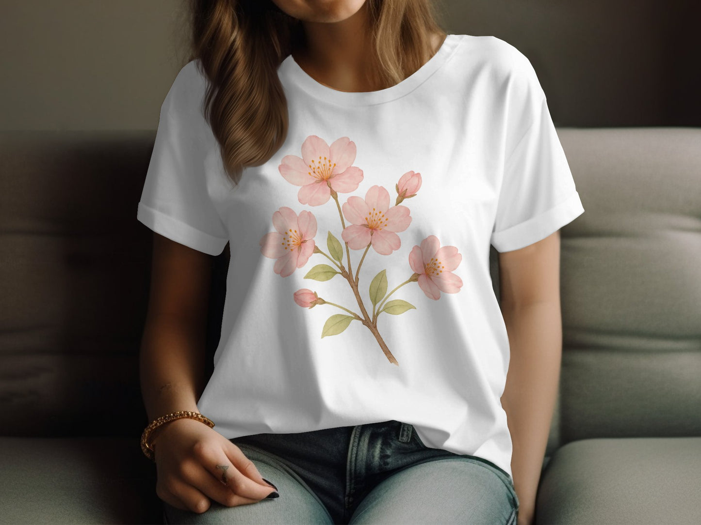 Beautiful Pink Blossom Design Graphic T-shirt product