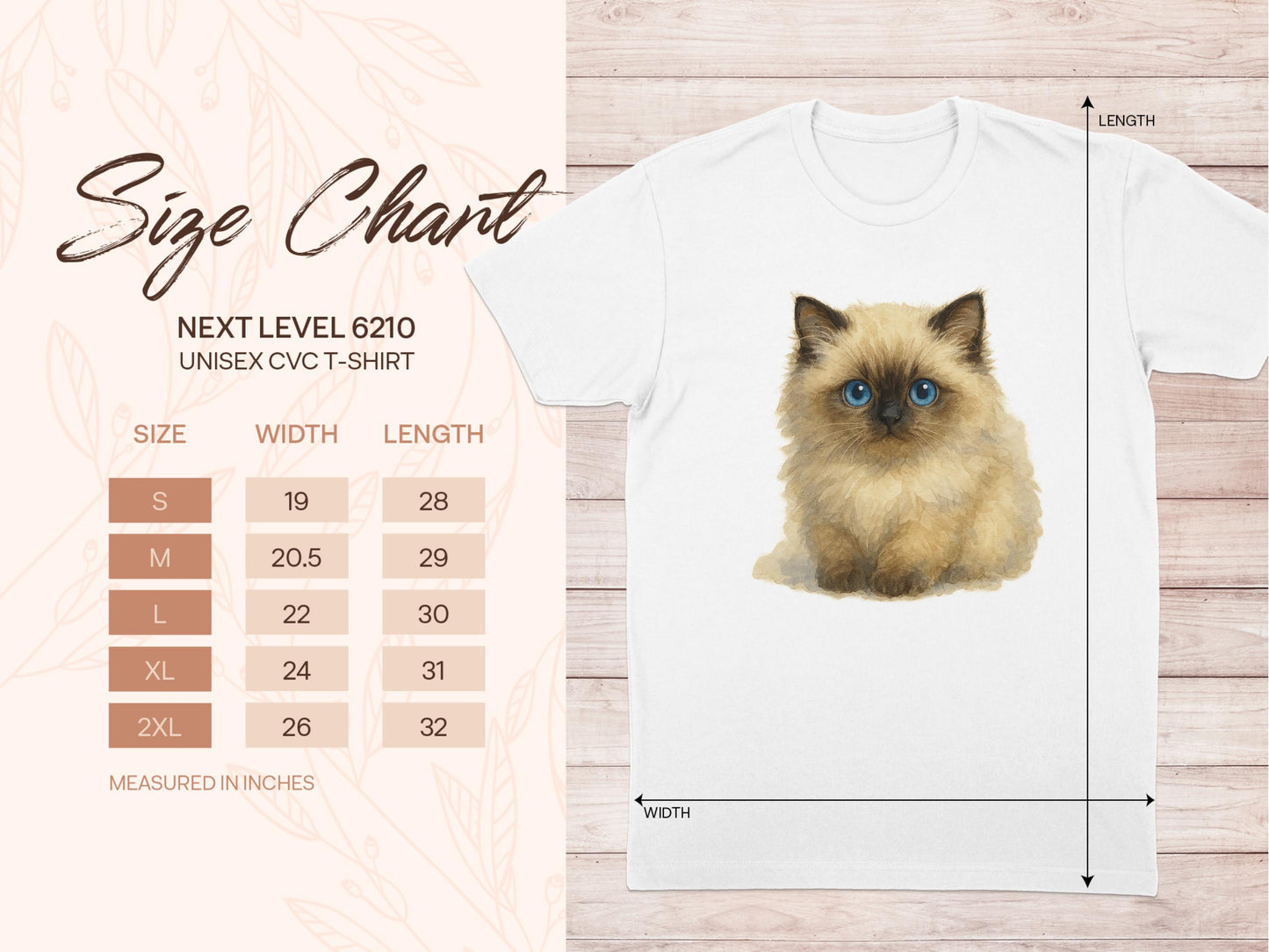 Fluffy Kitten Print on Unisex CVC T-shirt product