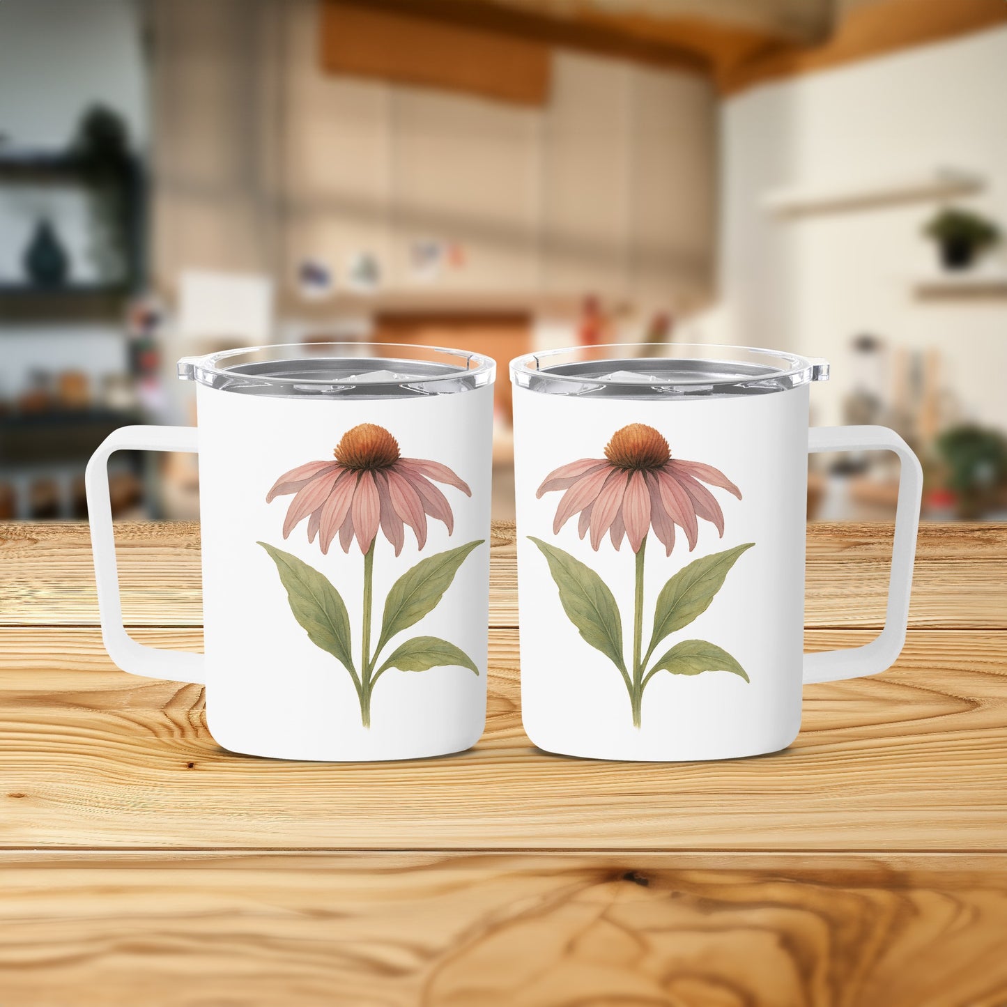 Echinacea Flower Graphic Travel Mug Camping Cup product type