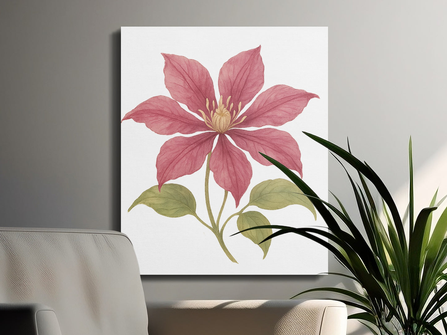 Pink Flower Wall Art Botanical Print Poster product