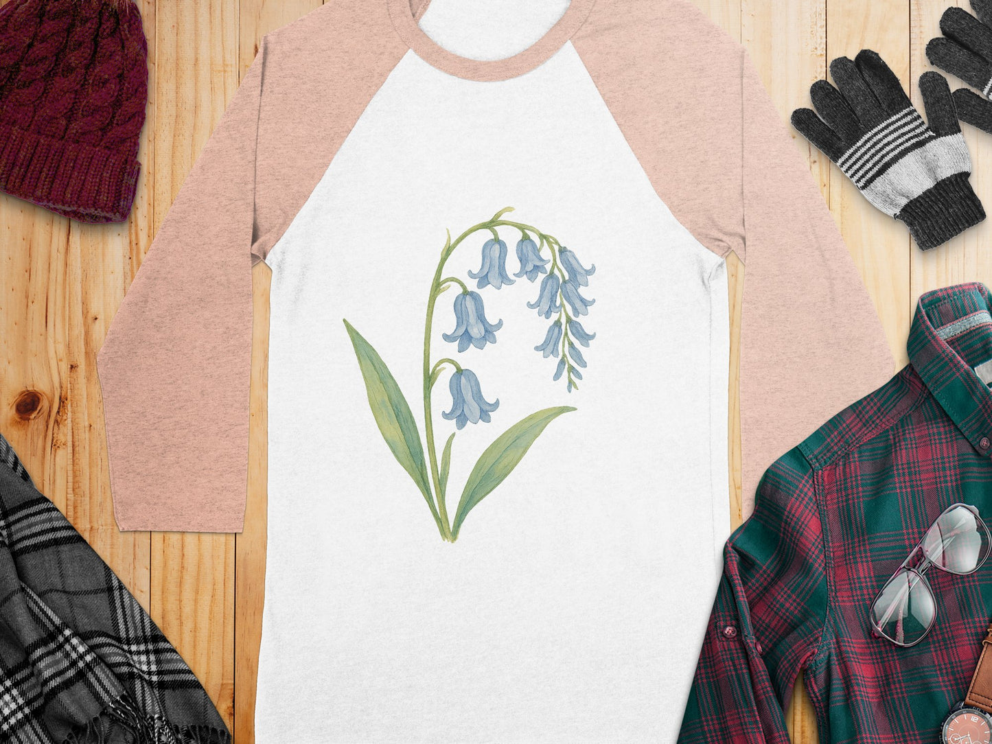 Bluebell Flower Graphic Long Sleeve Shirt product type