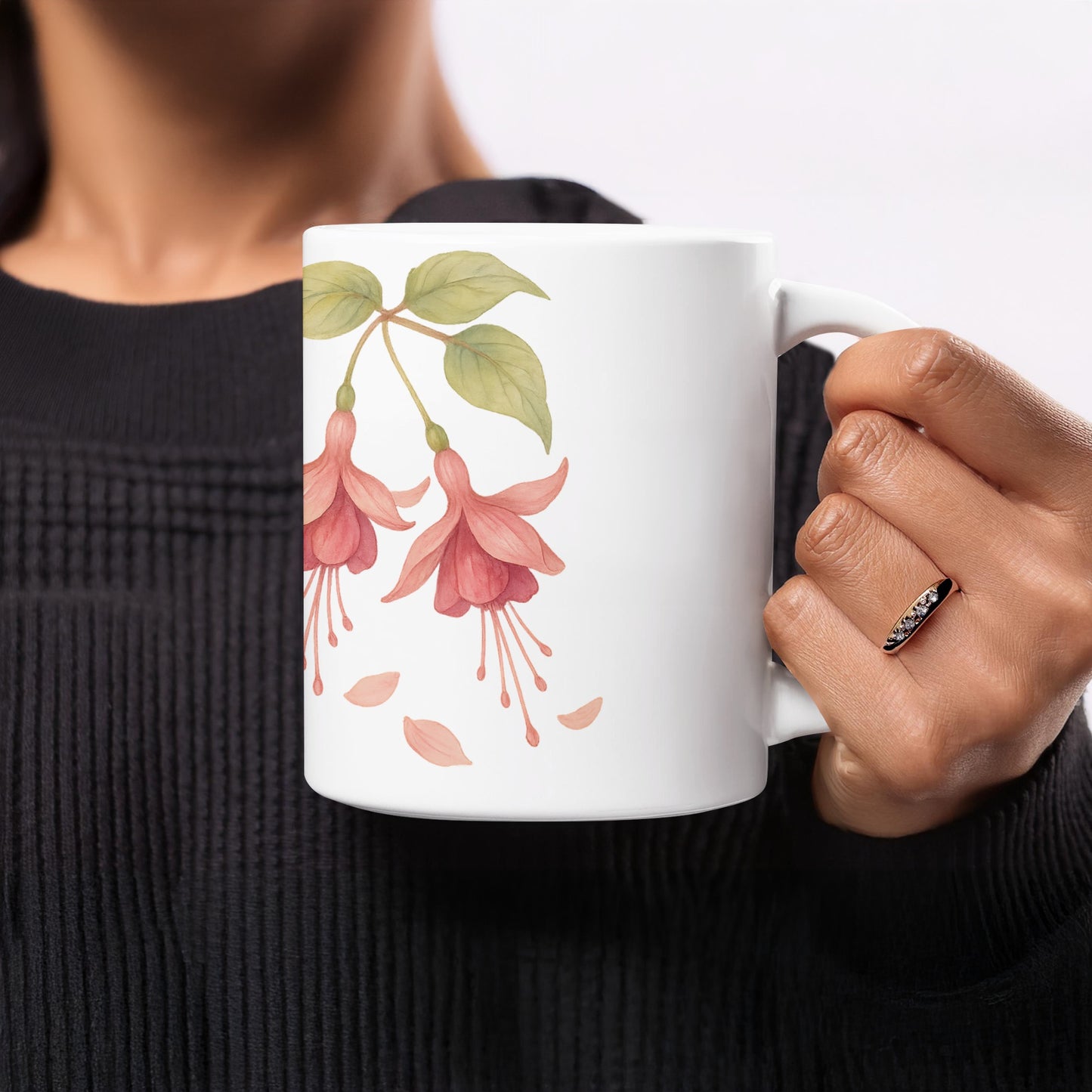 Elegant Floral Coffee Mug with Delicate Design product