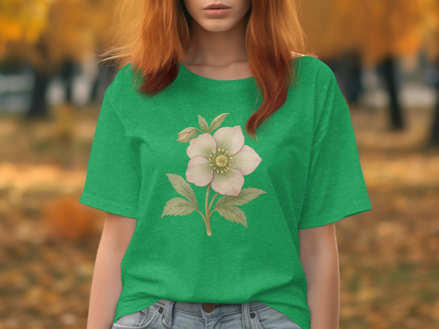 Floral Print Green Tee Stylish Comfortable Shirt product
