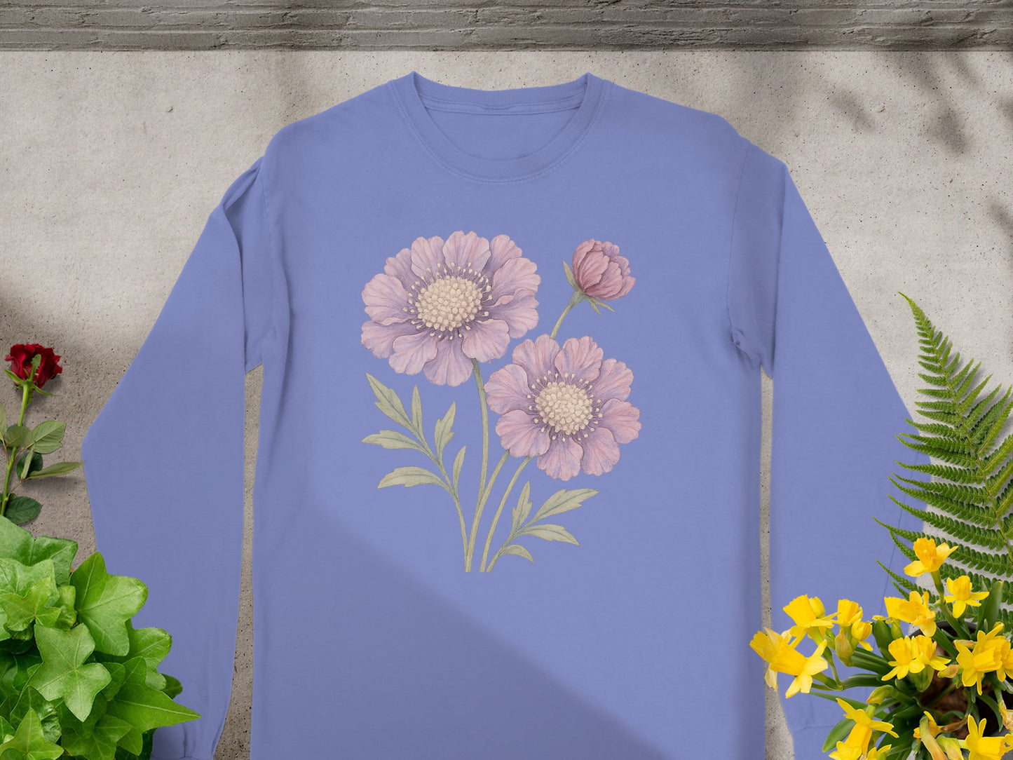 Stylish Long Sleeve Shirt with Floral Design product
