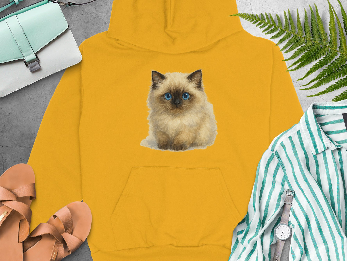 Adorable Fluffy Kitten Graphic Hoodie product