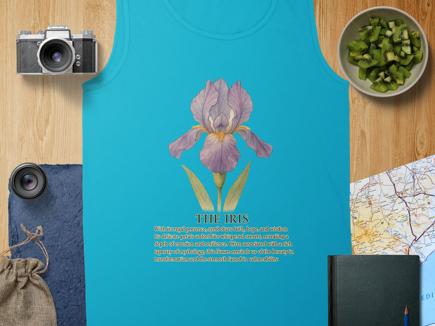 Eye-Catching Blue Tank Top Featuring The Iris Flower product