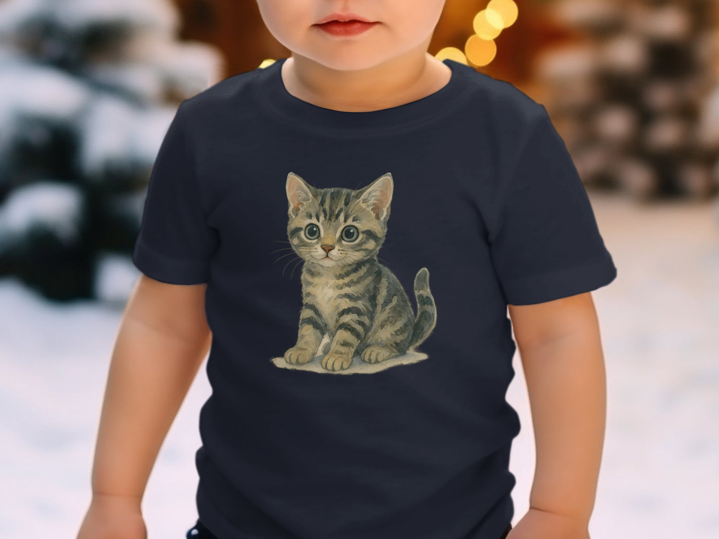Cute Kitten Print Design Toddler Shirt product