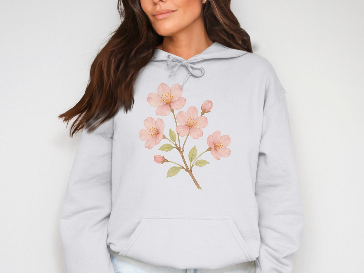 Pink Blossoms Printed Hoodie product type