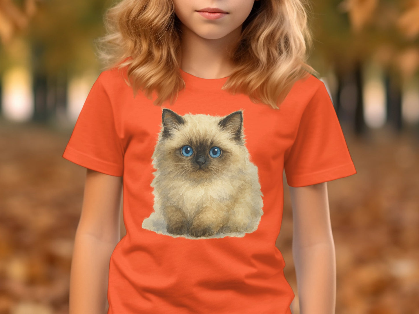 Cute Fluffy Kitten Printed T-Shirt Unisex Casual Wear product