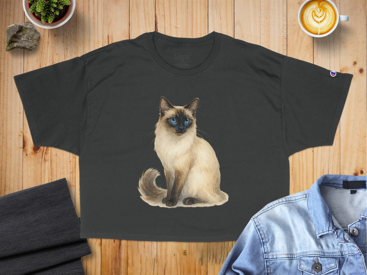 Adorable Siamese Cat Graphic Tee Fashionable Unisex product type