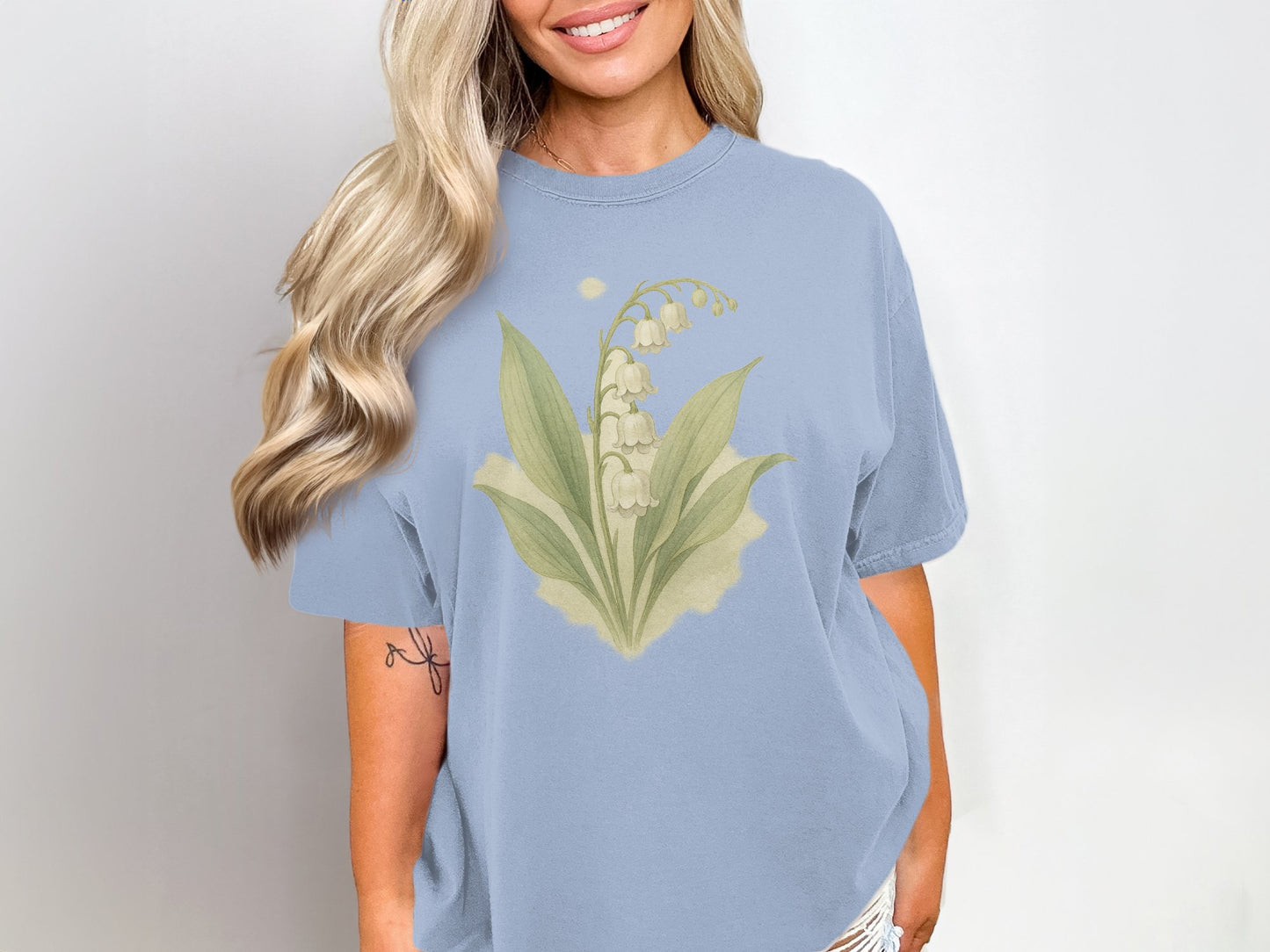 Lily Of The Valley Graphic Unisex Oversized Shirt product type