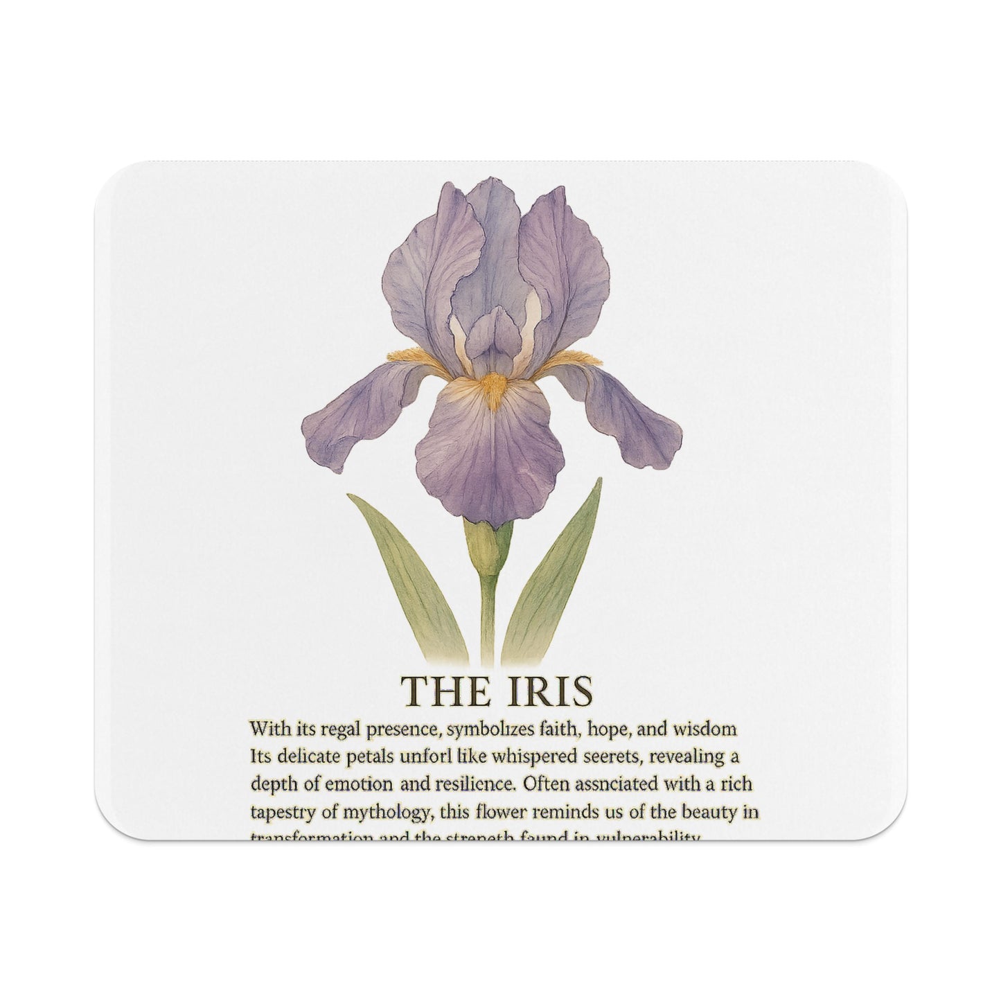 Elegant Purple Iris Art on a Beautiful Product