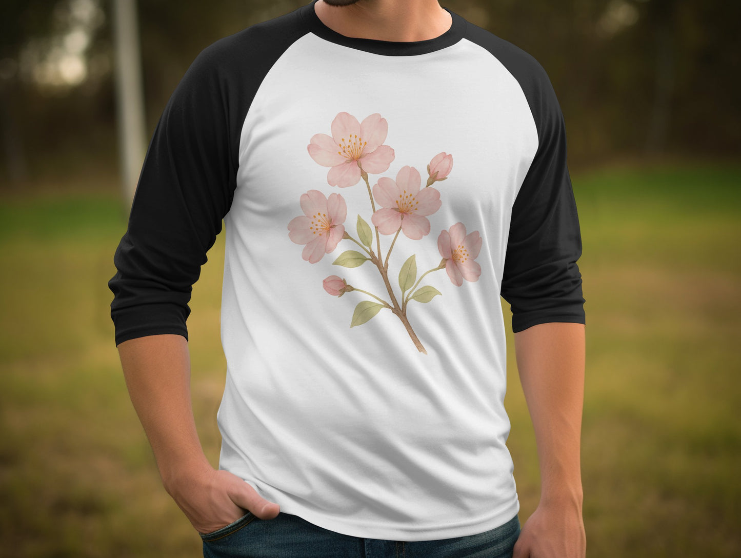 Floral Black And White Long Sleeve Shirt product