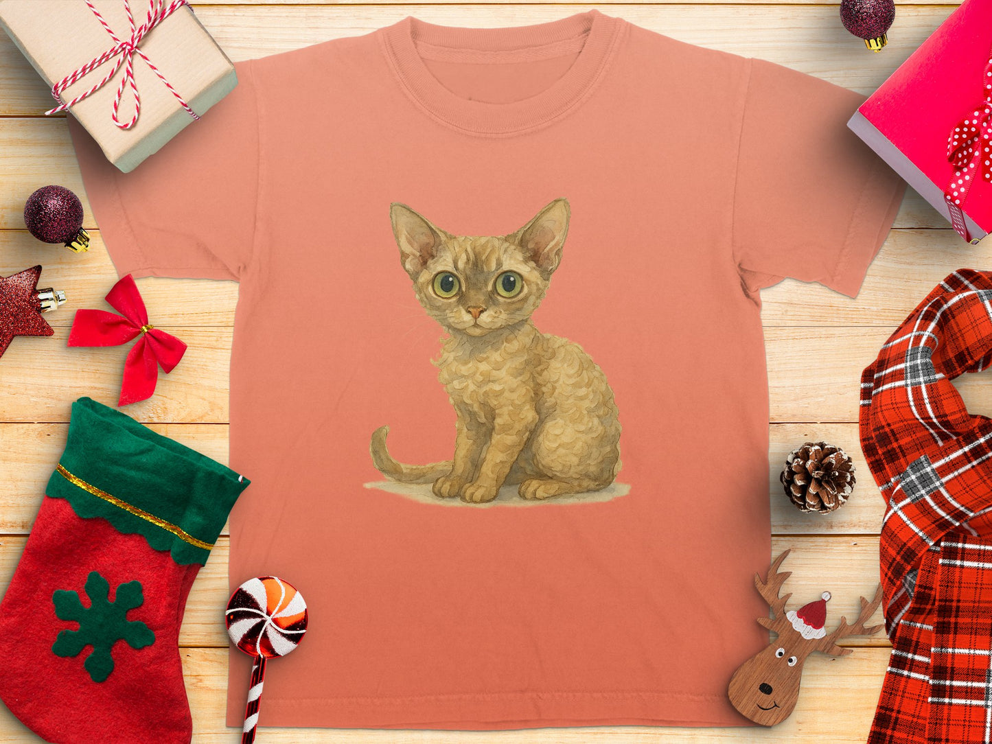 Cute Holiday Kitten Graphic T-Shirt product type