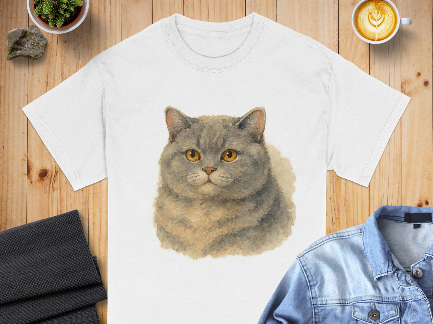 Realistic Cat Portrait T-Shirt for Pet Lover product