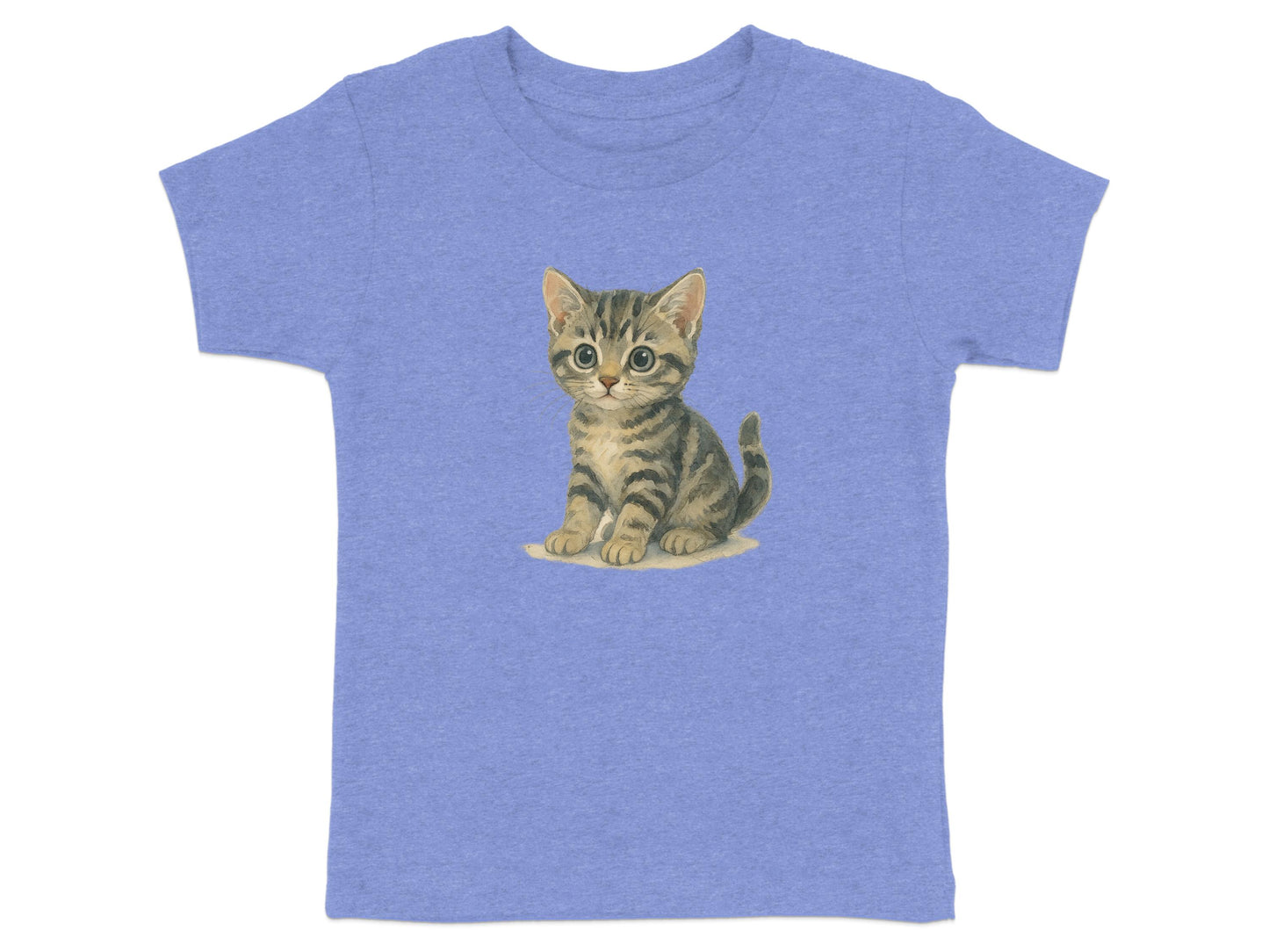 Cute Kitten Graphic Blue T-shirt for Kids product type