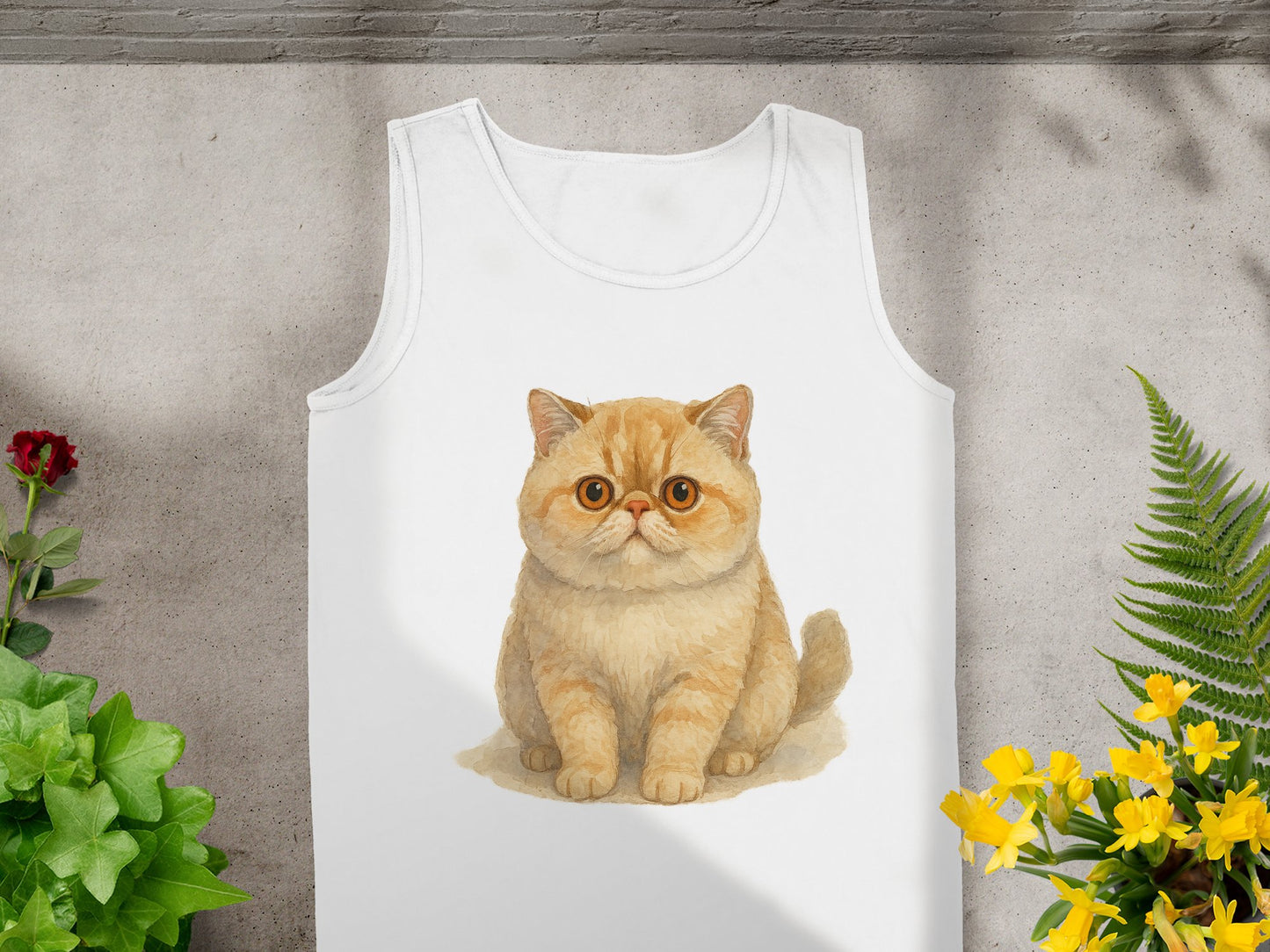 Cute Little Orange Cat Print Tank Top product type