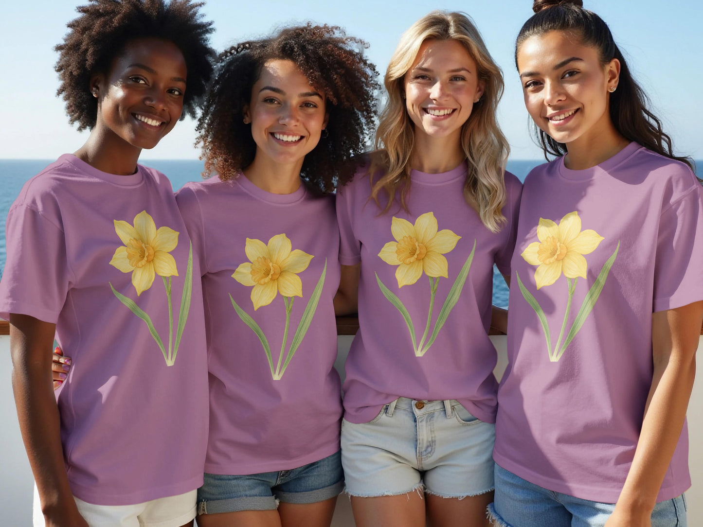 Daffodil Flower Graphic Tee Shirt Casual product type