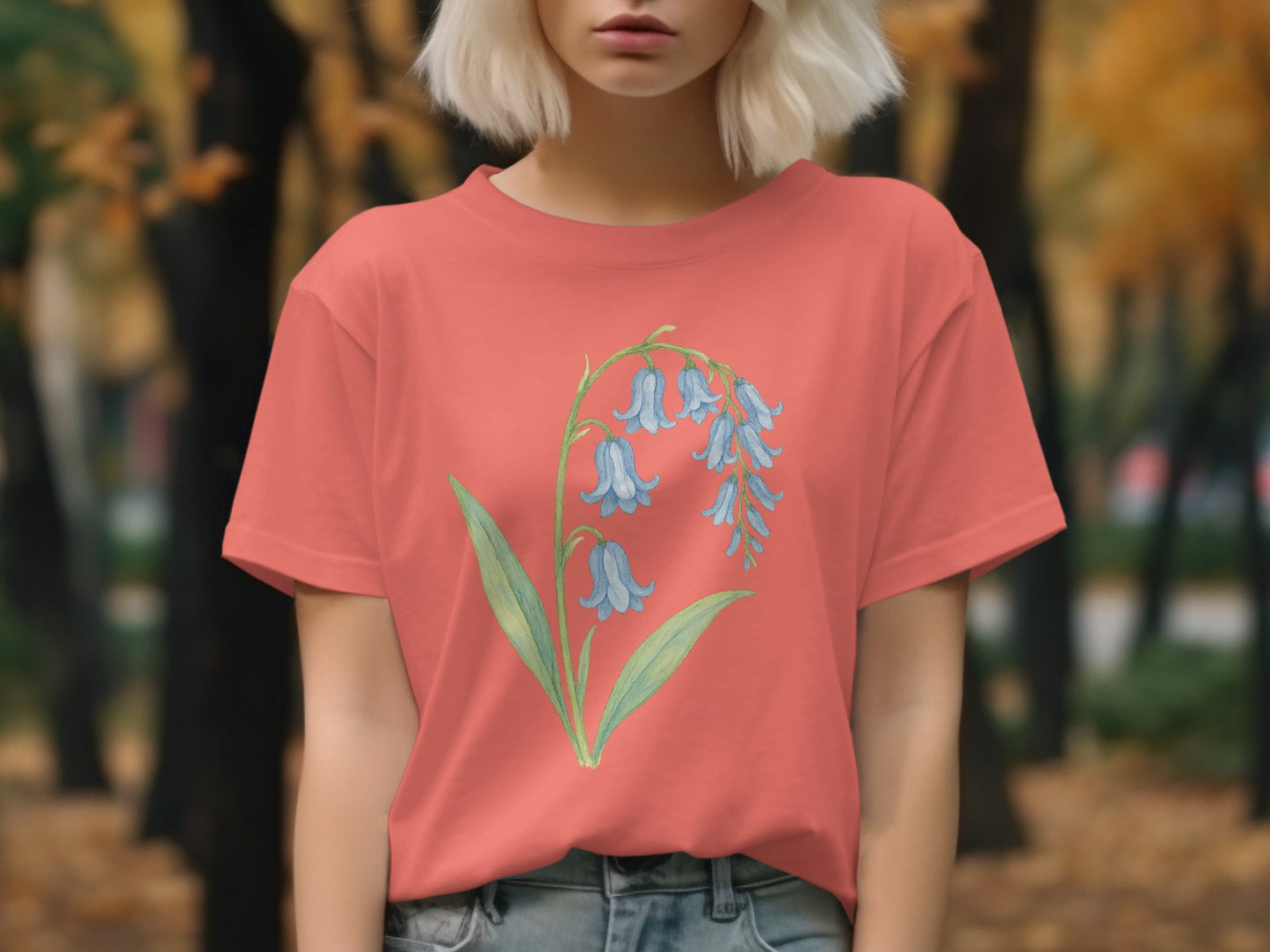 Vibrant Bluebell Print Casual Women's T-Shirt product