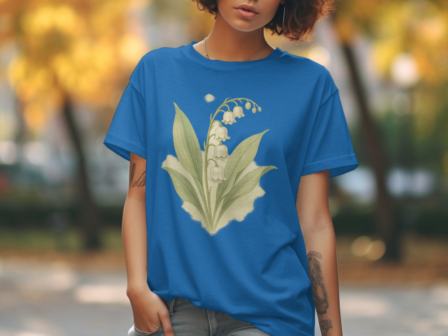 Elegant Floral Design Graphic Print T-Shirt product type