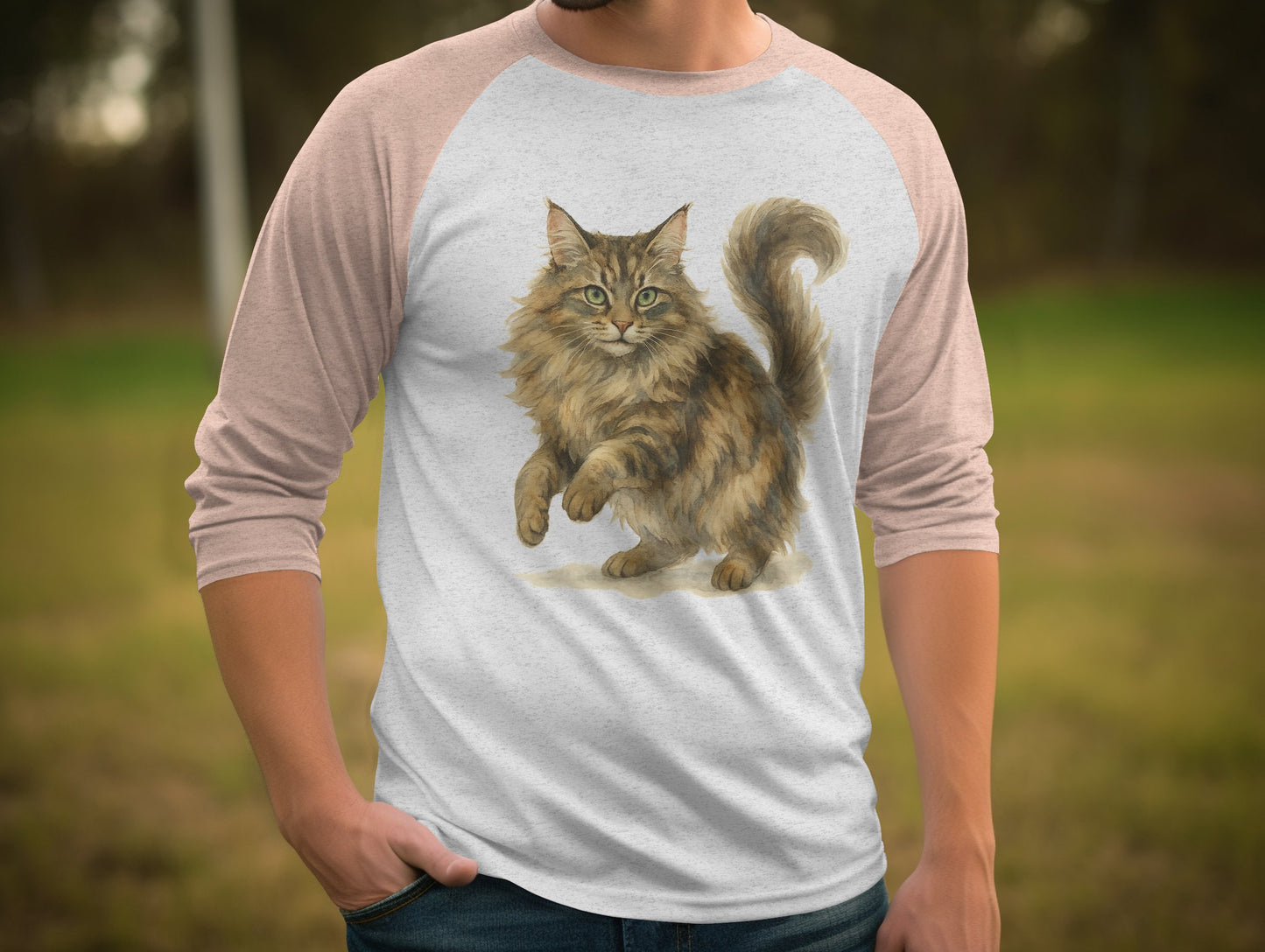 Cute Maine Coon Cat Graphic Long Sleeve Shirt product type