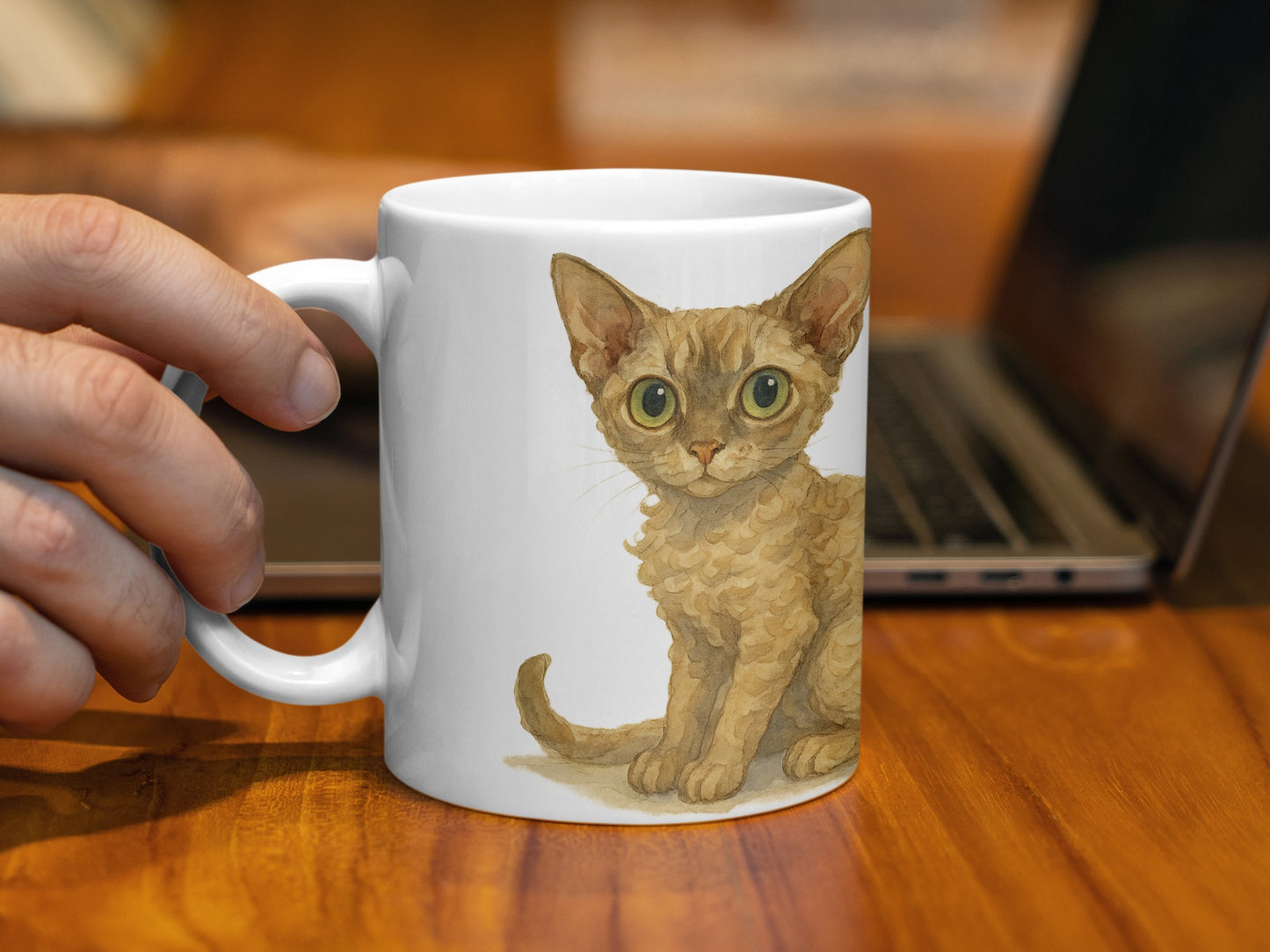 Adorable Big-Eyed Kitten Printed Mug product