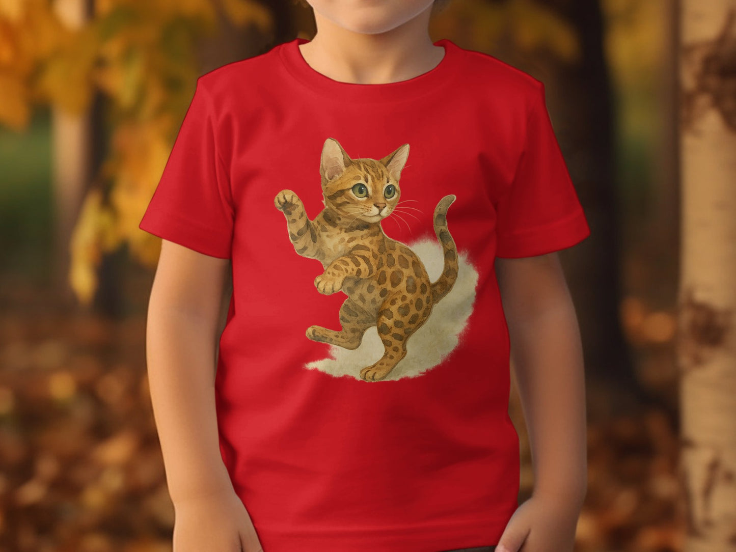 Adorable Bengal Kitten Graphic Design T-Shirt product