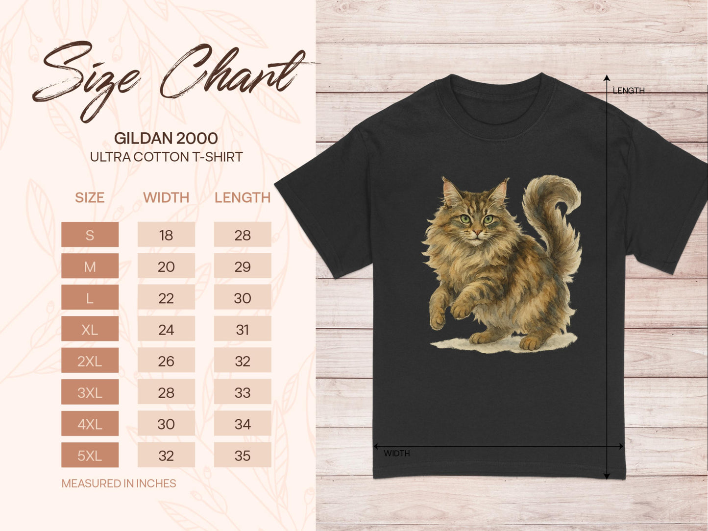 Adorable Maine Coon Cat Illustration T-shirt product type